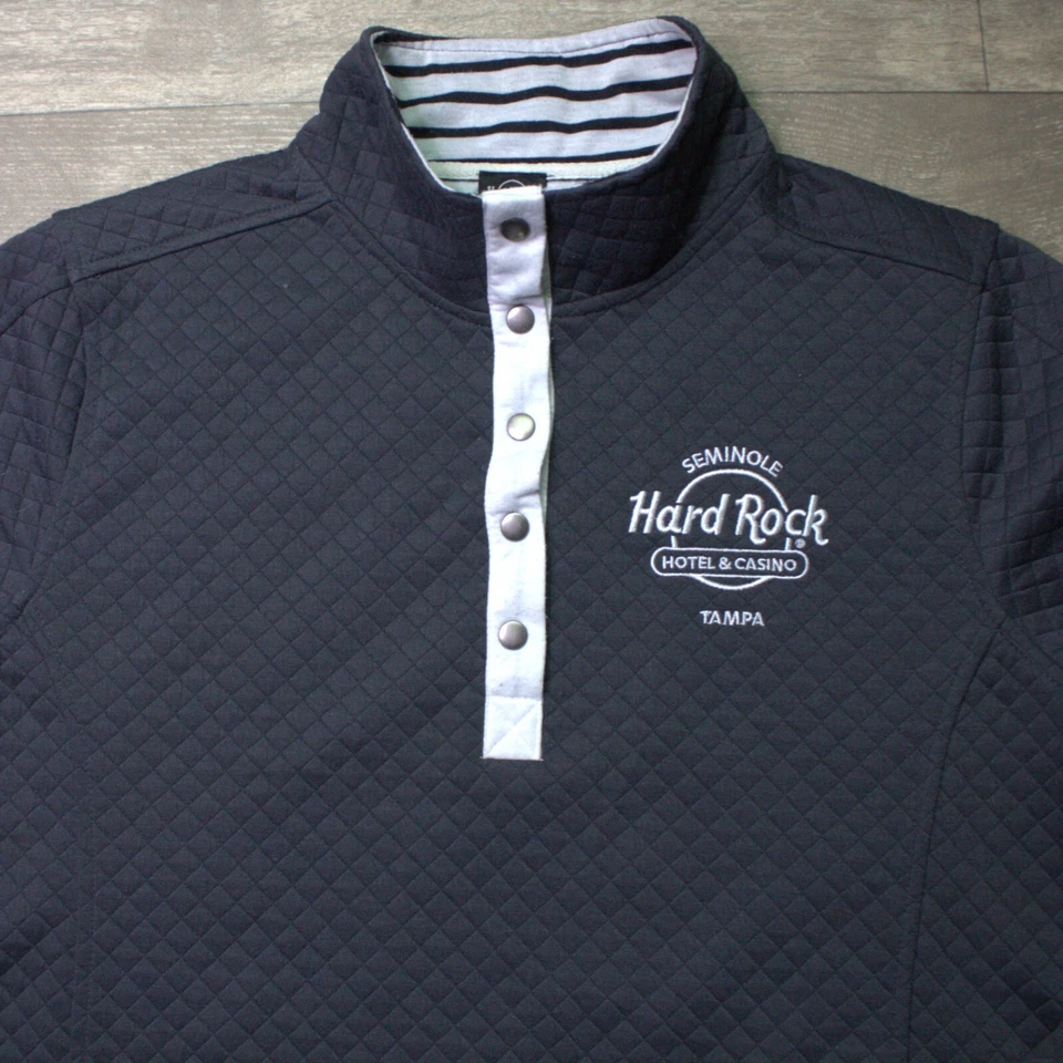 Suéter Hard Rock Para Hombres XL Gris Acolchado Tampa Seminole Bordado Logo Informal Foto 1 de 4