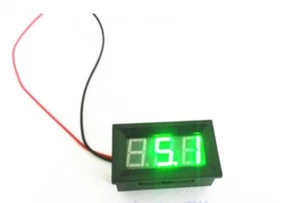 Voltímetro digital LED verde 2 piezas 4,5 ~ 30 V para 9 V 12 V 24 V NO SE REQUIERE ALIMENTACIÓN ADICIONAL - Imagen 1 de 4