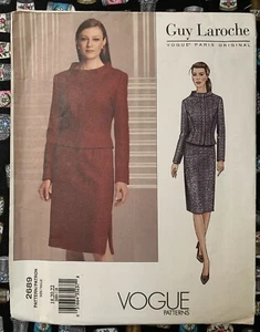 NEW Vogue Paris Original 2689 Guy Laroche Petite Sz 18-20-22 Jacket & Skirt UC - Picture 1 of 4