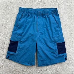 Old Navy Active Shorts Boys Size XL Blue Cargo Pull On Elastic Nylon Unlined - Picture 1 of 9