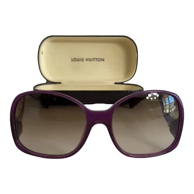 Auténticas gafas de sol LOUIS VUITTON Gina cuadradas de gran tamaño con brillo violeta - Z0533W Foto 1 de 4