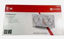 Utilitech 9 "Twin Window Fan 3 Speed Indoor Fan Regulowany termostat 24x5.5x13"