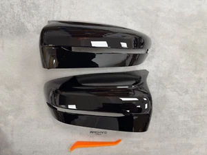 GLOSS BLACK WING MIRROR CAP REPLACEMENT COVER FOR BMW G20 G30 M STYLE 2017+ RHD - Picture 1 of 6