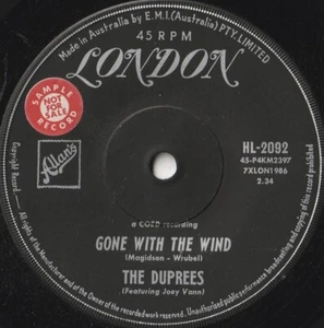 DUPREES 45: GONE w. THE WIND/LET'S MAKE LOVE AGAIN AUSSIE LONDON 2092 NM/NM 1963 - Picture 1 of 2