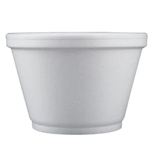 DCC Hinged-Lid Food Containers, Foam, 6oz, White, 50/Bag, 20 Bags/Carton (6SJ12) - Picture 1 of 1