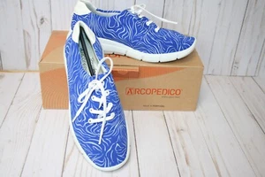 Women’s Arcopedico L76 Blue Pattern Casual Shoes Size 38 - Picture 1 of 6