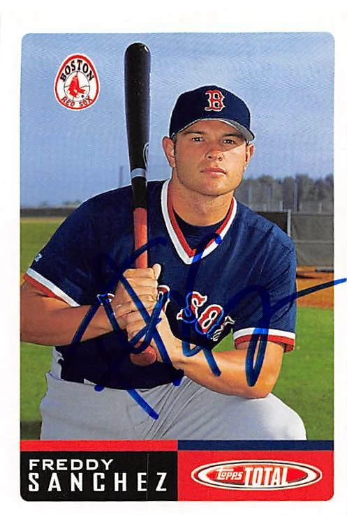 Freddy Sanchez autographed baseball card (Boston Red Sox) 2002 Topps Total #922 - Image 1 of 1