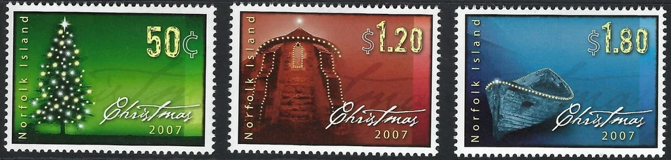 Norfolk Island SG#1005/07 2007 luces de hadas de Navidad conjunto de 3 como nuevo MUH MNH Foto 1 de 1