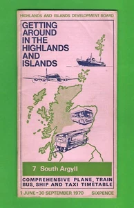 Timetable - Getting Around the Highlands & Islands - 7. South Argyll - June 1970 - Picture 1 of 6