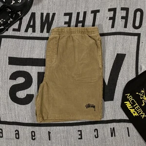 Stussy Wide Wale Cord Shorts Khaki Size 36 BNWT - Picture 1 of 9