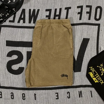 Stussy Wide Wale Cord Shorts Khaki Size 36 BNWT - Image 1 of 4