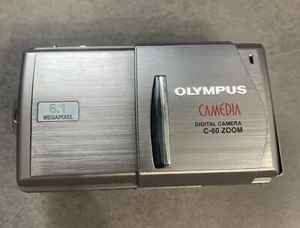 Olympus Camedia C-60 Zoom 4.0MP Compact Digital Camera Silver Not Working - Picture 1 of 9