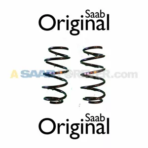 NEW GENUINE SAAB 9-3 FRONT SPRING PAIR Code 3, 17, 42, white/orange STD 93190595 - Picture 1 of 2