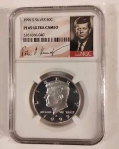 1999 S SILVER KENNEDY HALF DOLLAR 50C NGC PF 69 ULTRA CAMEO  - Picture 1 of 2