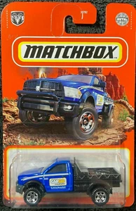 2021 Matchbox Dodge Ram Flatbed work truck die-cast #100/100 - Picture 1 of 3