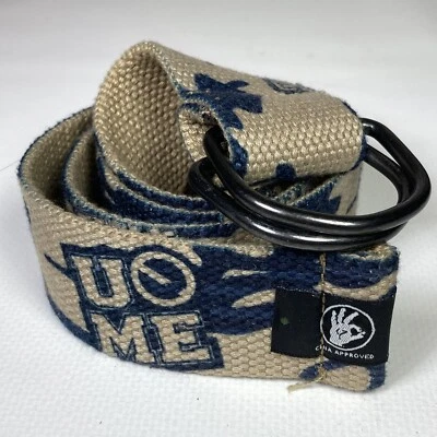John Cena Approved Belt WWE Wrestling U Can’t See Me Give Up Blue Tan Size 10 - Image 1 of 4