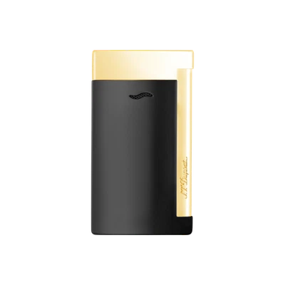 ACCENDINO S.T. DUPONT SLIM 7 BLACK & GOLD ART 027708 - Imagen 1 de 3