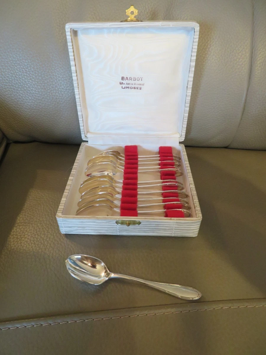 COFFRET 12 Petites Cuilleres Et Pince A Sucre ARGENT MASSIF