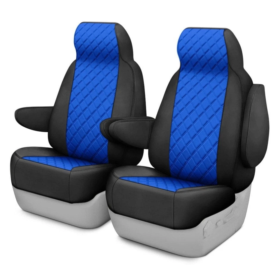 For Toyota Sienna 11-20 Neoprene 2nd Row Black & Blue Custom Seat Covers Foto 1 de 1
