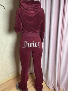 Juicy Couture Velor Crystal Tracksuit hoodie pants Size XS - Picture 1 of 15