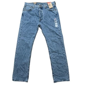 Levi's Denim Jeans Mens 34x32 501 Original Straight Leg Button Fly Blue NWT - Picture 1 of 8