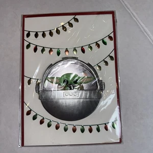 Papyrus Weihnachts-/Feiertagskarte neu in versiegelter Verpackung Baby Yoda - Bild 1 von 2