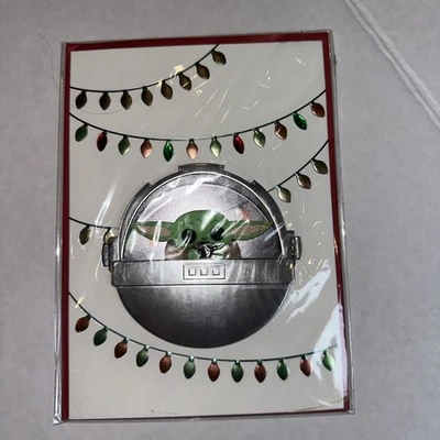 Papyrus Christmas/Holiday Card New In Sealed Packaging Baby Yoda - Image 1 of 2