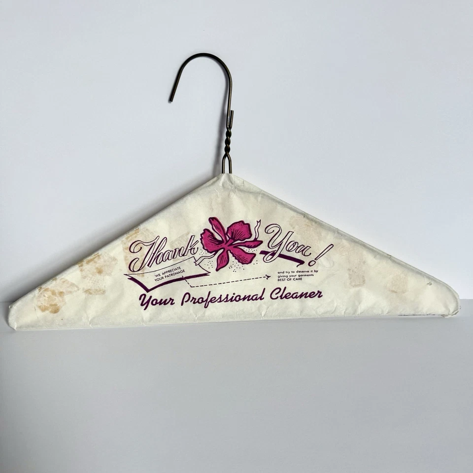 Vintage Dry Cleaner Hangar Paper advertising  - Image 1 of 4