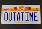 Back to the Future OUTATIME De Lorean prop License Plate Embossed on Aluminium