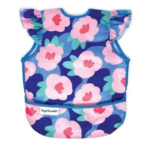 Tiny Twinkle - Mess - Proof Apron Bib - Blue Floral - Picture 1 of 8