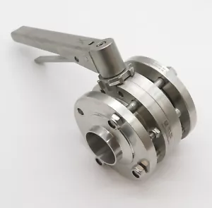 Absperrklappe KRONES Anschschweiß Zwischenflanschklappe Edelstahl 316L DN40 PN10 - Bild 1 von 7