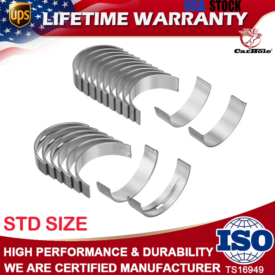 Main & Rod Bearings Kit For Hyundai Santa Fe Azera Kia Sedona Sorento 3.3L 3.5L - Image 1 of 4