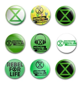 INSIGNIAS BOTÓN 25MM/1" X9 REBELIÓN EXTINTA - Imagen 1 de 1