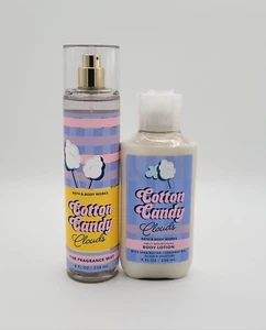 Bath & Body Works Cotton Candy Clouds Body Mist & Bodylotion 8 Oz. Geschenkset 2 - Bild 1 von 3