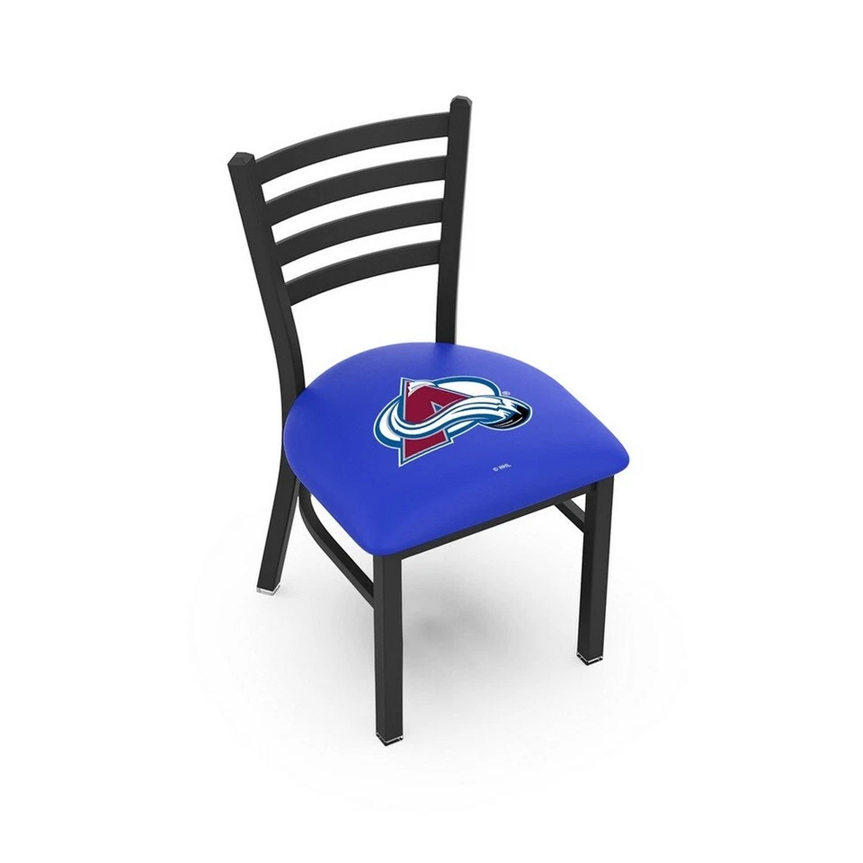NHL-L00418 Blk Wrinkle Colorado Avalanche Stationary Chair w/ Ladder Style Back Foto 1 de 1