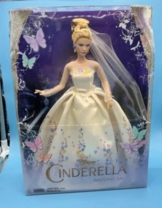 NEW Disney Cinderella Wedding Day Bride Gown Barbie Doll 2014 Live Action Movie - Picture 1 of 9