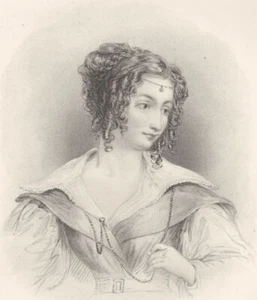 PRETTY LADIES. Countess Guiccioli. Finden 1833 old antique print picture - Picture 1 of 1