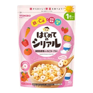 WAKODO - First Cereal Vegetable & Strawberry Yogurt Puffs 40g - Picture 1 of 1