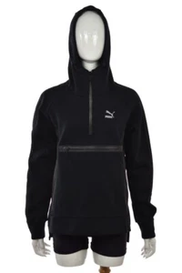 NUEVA Sudadera Puma Mujer Talla S Negra Sólida Sudadera con Capucha Mangas Largas Ropa Activa - Imagen 1 de 6