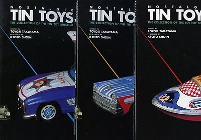 Juguetes de hojalata japoneses de colección - Fechas para fabricantes / Juego de libros ilustrados de 3 volúmenes Foto 1 de 4