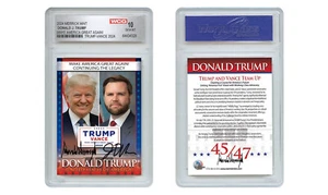 DONALD TRUMP & JD VANCE 2024 President Official Card TRUMP-VANCE - GEM MINT 10 - Picture 1 of 2