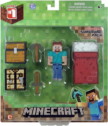 Official Minecraft 2014 Series 1 Overworld Player Survival Pack Playset Cover