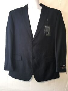 NEW ANGELO ROSSI Men Navy Pinstripe Size 42S Suit Jacket Blazer Only
