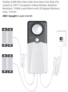 Menge 4 Neu Techko S189 Ultra Slim Pool Sicherheitsalarm für Kinder - ETL gelistet - Bild 1 von 5