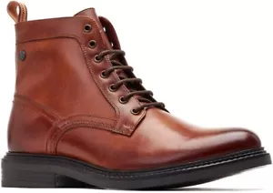 Botas Base London Peyton con cordones talla 6/40 cuero tostado lavado PVP £90 - Imagen 1 de 4