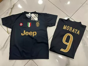 Official Juventus Morata 9 2015/2016 Away Jersey Black - Picture 1 of 1