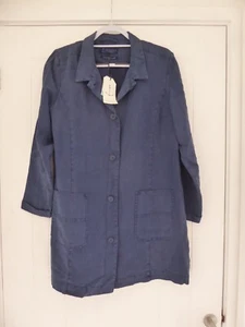 Seasalt - Woodcarver Jacket -  100% Linen - Marine / Dark Blue -  Size 16 - NEW - Picture 1 of 12