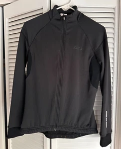 LG Louis Garneau Cycling Jacket Womens Medium Black Zip Up Pocket Lined - Picture 1 of 10