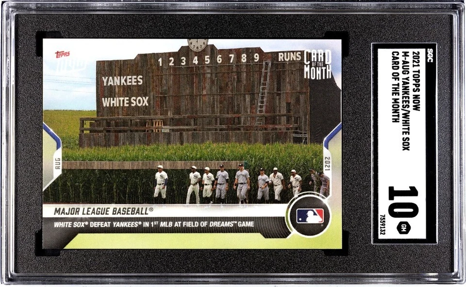 Topps Now 2021 M-AUG Yankees White Sox SGC 10 GEMA como nuevo Field of Dreams Cornfield Foto 1 de 1