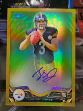 2013 TOPPS CHROME LANDRY JONES GOLD REFRACTOR RC 4/10 AUTO STEELERS AUTOGRAPH 